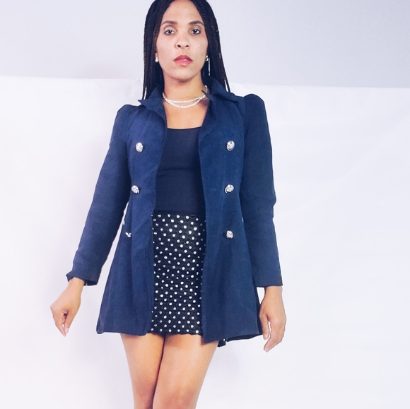 Vintage Jackets & Blazers - Navy Pea Jacket